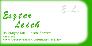 eszter leich business card